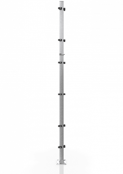 Universal-Eckpfosten für Gittertrennwand ECONFENCE® BASIC LINE ZINK 80x40x3000MM
