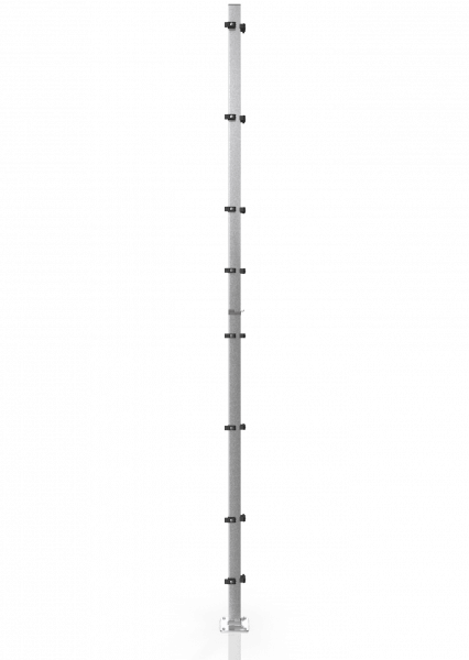 Universal-Eckpfosten für Gittertrennwand ECONFENCE® BASIC LINE ZINK 80x40x4000MM