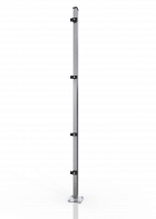Reihenpfosten für Gittertrennwand ECONFENCE® BASIC LINE ZINK 60x40x2000MM