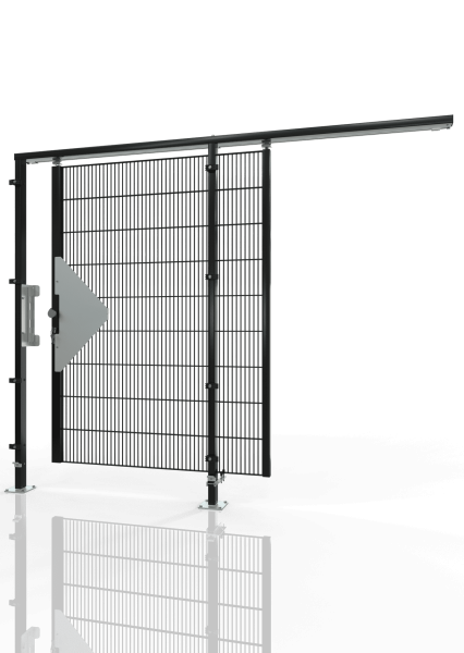 Schiebetür für Maschinen-Schutzgitter ECONFENCE® BASIC LINE TS01 1200x2000 RAL9005