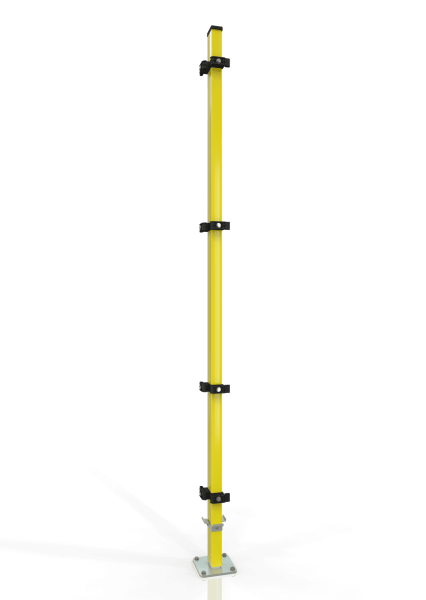 Universal-Eckpfosten für Maschinen-Schutzgitter ECONFENCE® BASIC LINE 60x40x2200mm RAL-1021